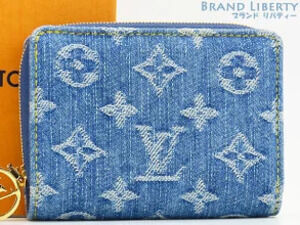 Louis Vuitton Monogram Denim LV Remix Portefeuille Lou Bi fold Wallet Compact